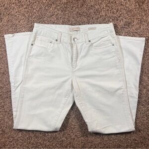 Seven7 Women’s White Denim Boot Leg Cut Jeans